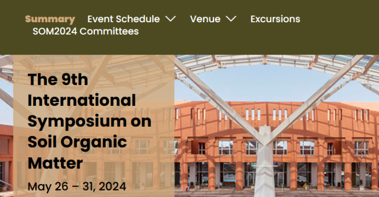 The 9th International Symposium on Soil Organic Matter – May 26 – 31, 2024