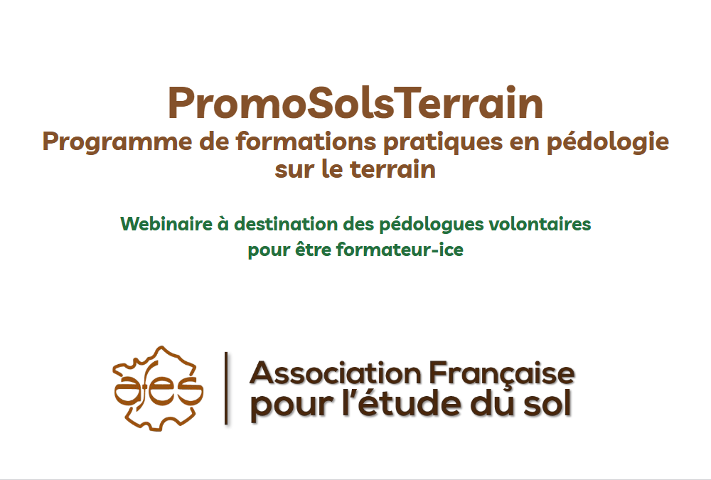 PromoSolsTerrain – Webinaire à destination des pédologues volontaires pour être formateur-ice