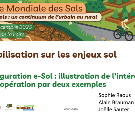 Mobilisation sur les enjeux sol, préfiguration du réseau e-SOL
