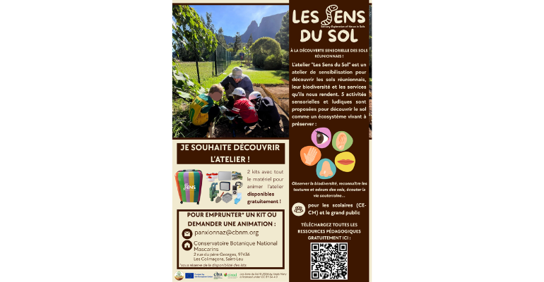 Kit pédagogique de l&rsquo;atelier Les Sens du Sol – flyer