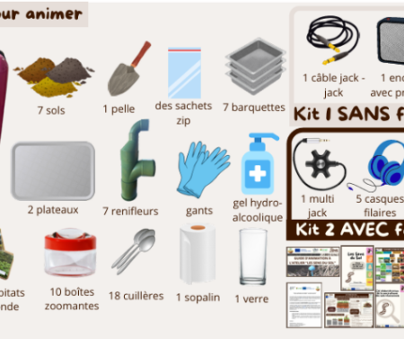 Kit pédagogique de l&rsquo;atelier Les Sens du Sol – description des kits de l&rsquo;atelier